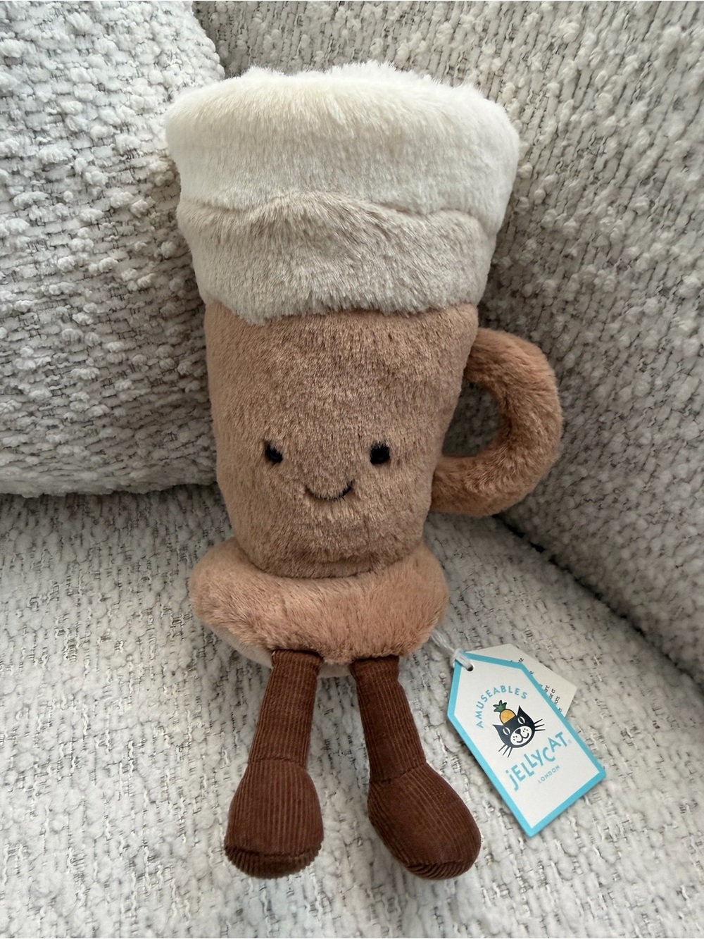 Jellycat Plush Latte Mug Stuffed Animal - Cream and Brown